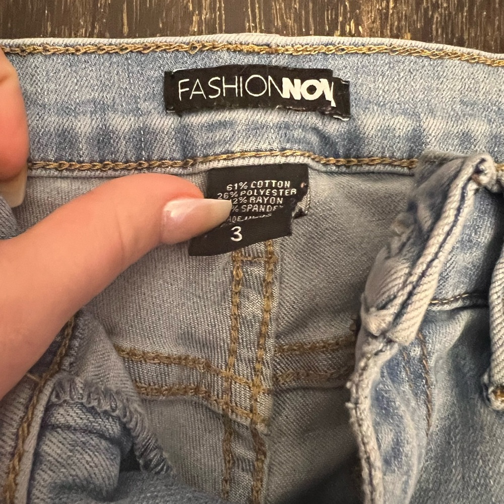 Fashion Nova Light Blue High Rise Jeans